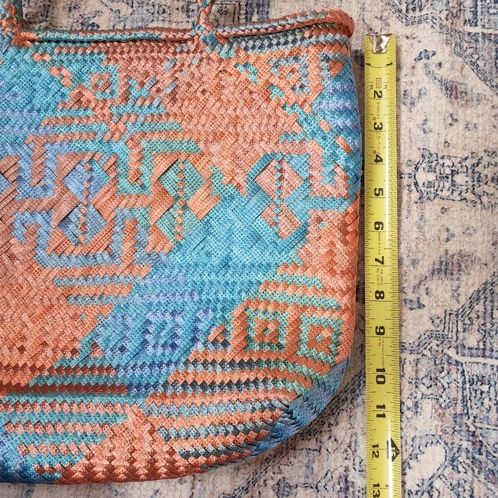 Weave Multicolored Iridescent Tote - Picture 9 of 9